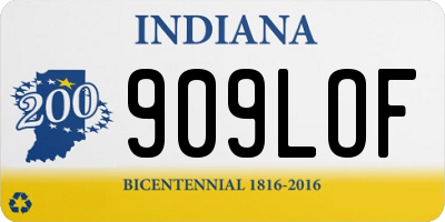 IN license plate 909LOF