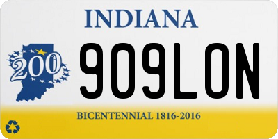 IN license plate 909LON