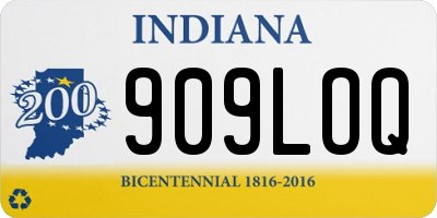 IN license plate 909LOQ