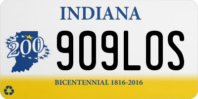 IN license plate 909LOS