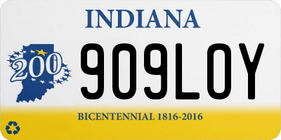 IN license plate 909LOY