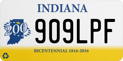 IN license plate 909LPF