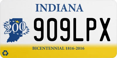 IN license plate 909LPX