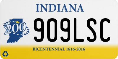 IN license plate 909LSC