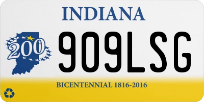IN license plate 909LSG