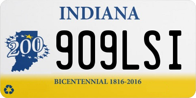 IN license plate 909LSI