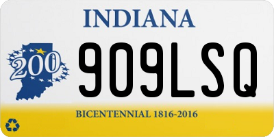 IN license plate 909LSQ