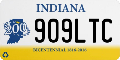 IN license plate 909LTC