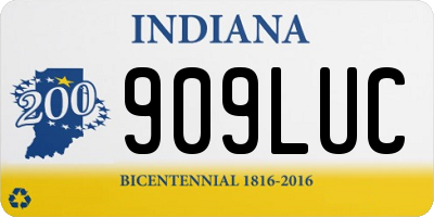 IN license plate 909LUC