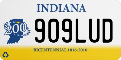 IN license plate 909LUD