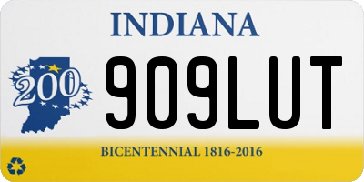 IN license plate 909LUT