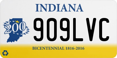 IN license plate 909LVC