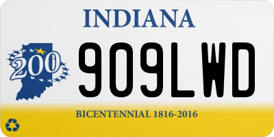 IN license plate 909LWD