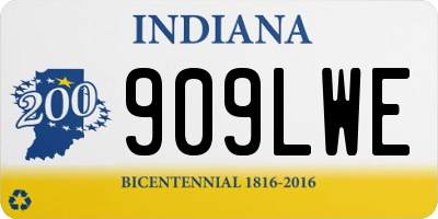 IN license plate 909LWE