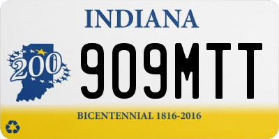 IN license plate 909MTT