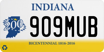 IN license plate 909MUB