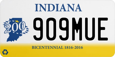 IN license plate 909MUE