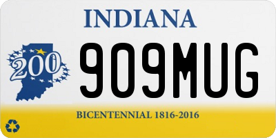 IN license plate 909MUG