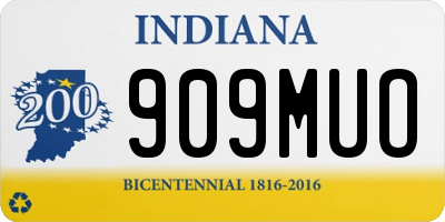 IN license plate 909MUO
