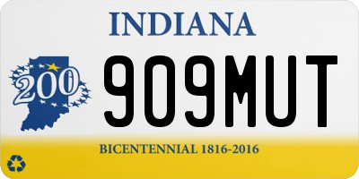 IN license plate 909MUT