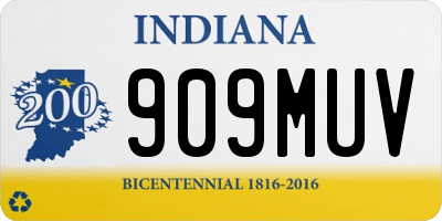IN license plate 909MUV