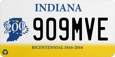 IN license plate 909MVE