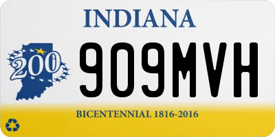 IN license plate 909MVH