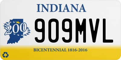 IN license plate 909MVL