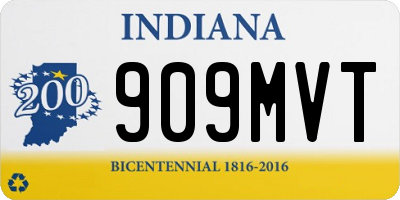 IN license plate 909MVT