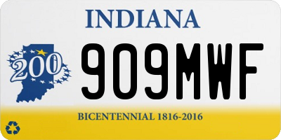IN license plate 909MWF