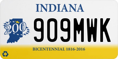 IN license plate 909MWK