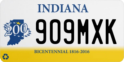 IN license plate 909MXK
