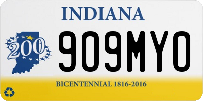 IN license plate 909MYO