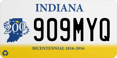 IN license plate 909MYQ