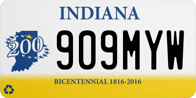 IN license plate 909MYW