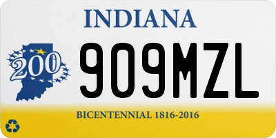 IN license plate 909MZL