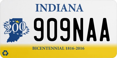 IN license plate 909NAA
