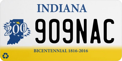 IN license plate 909NAC