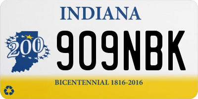 IN license plate 909NBK