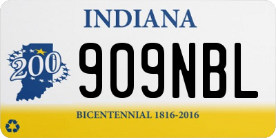 IN license plate 909NBL
