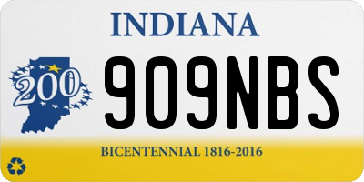 IN license plate 909NBS
