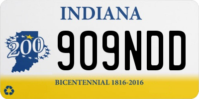 IN license plate 909NDD