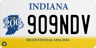 IN license plate 909NDV
