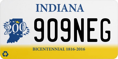 IN license plate 909NEG