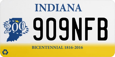IN license plate 909NFB