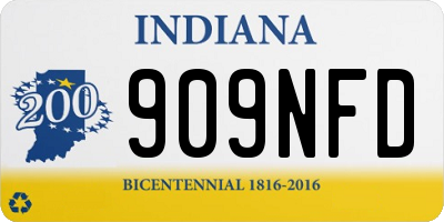 IN license plate 909NFD