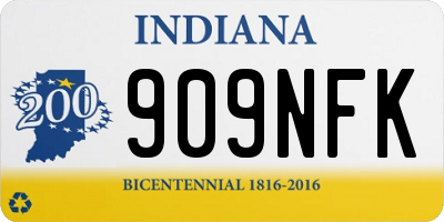 IN license plate 909NFK