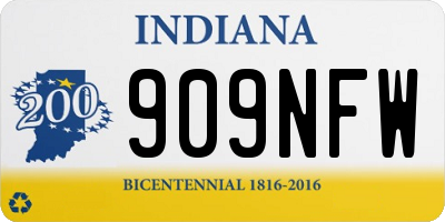 IN license plate 909NFW