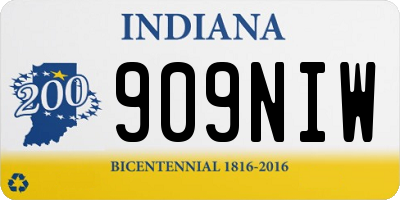 IN license plate 909NIW
