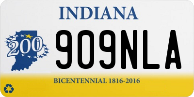 IN license plate 909NLA